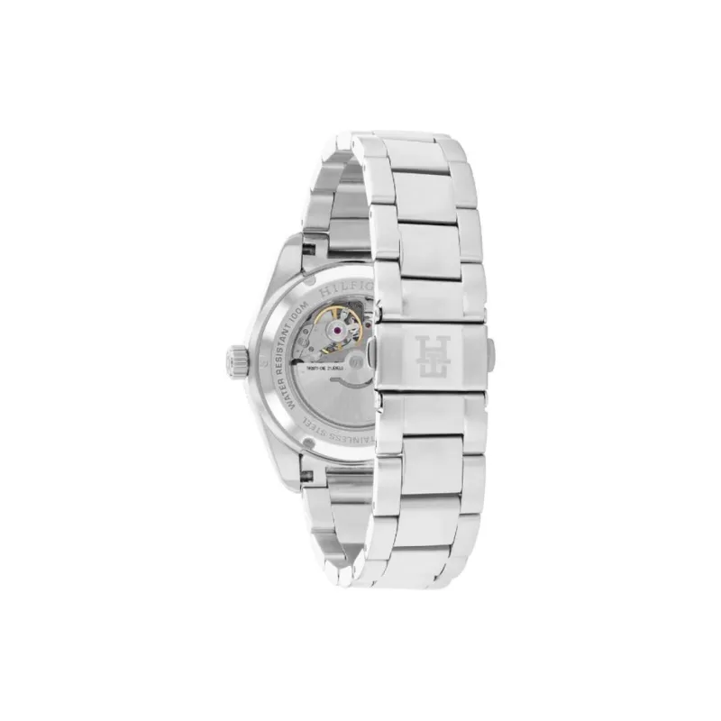 Tommy Hilfiger Wrist Watch Automatic Mechanical Movement Stainless Steel Strap 40mm Blue Dial Men's Watches-1