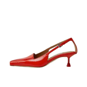 MIISTA Adal Slim Heel High Heels 5cm Women's Orange Red