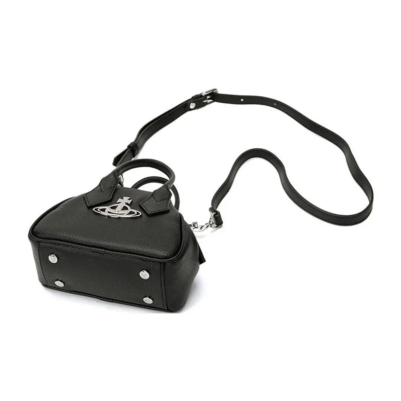 Vivienne Westwood PU Shoulder Bag Crossbody Bag Handbag Small Size Women's Black-5