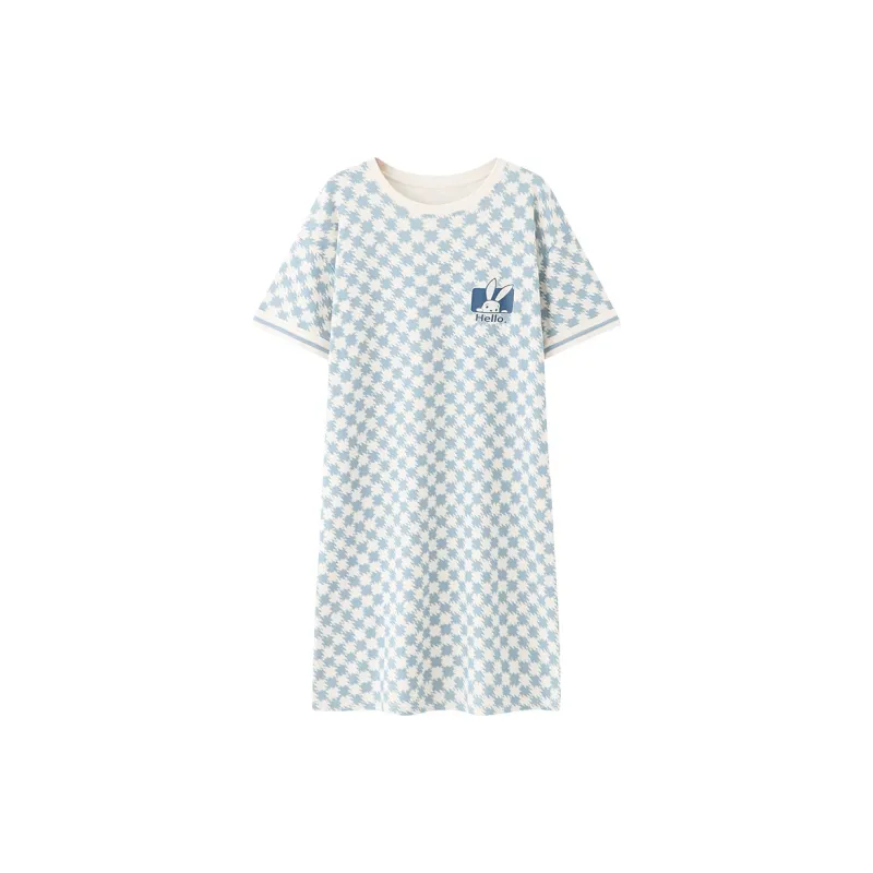 FENTENGCARE Nightgown Women's Light Blue-0