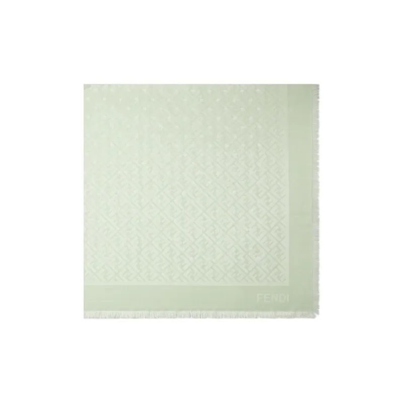 FENDI Silk, Wool Cashmere Knit Scarves Women's Green-0
