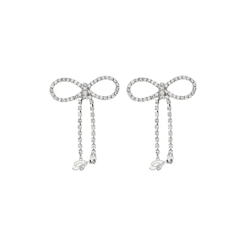 Blumarine Rhinestone bow Earrings-0