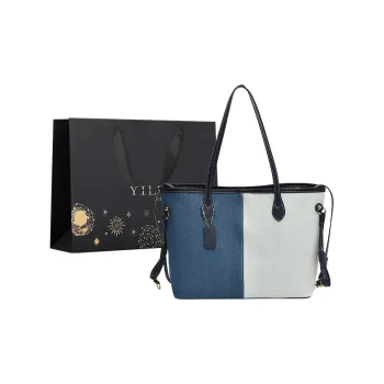 Yi Brigade Denim Handbag Shoulder Bag Regular Women's Light Blue/Dark Blue/Black