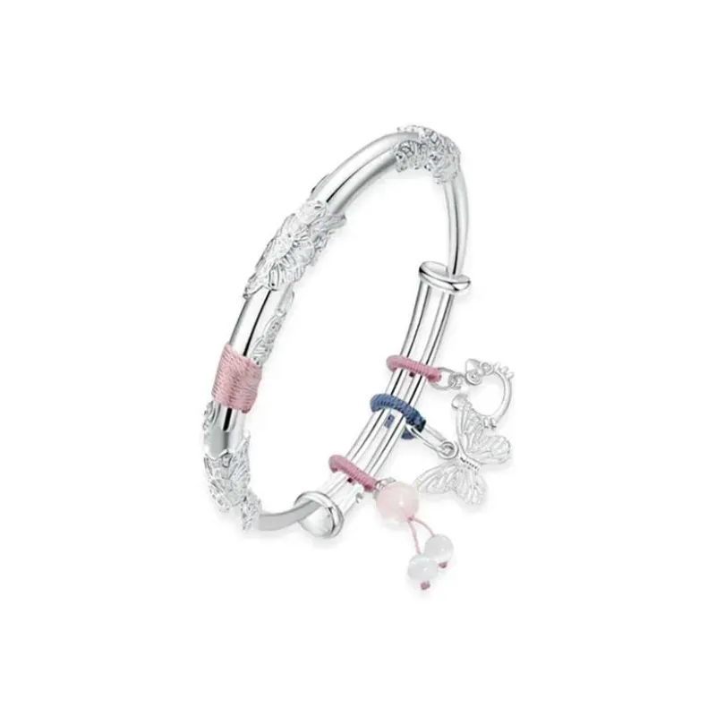 Bailijin S999 Fine Silver Sterling Silver Bracelets Unisex-0