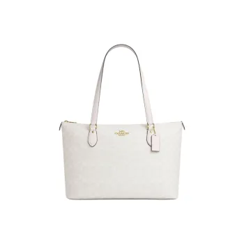 COACH Artificial Leather Tote Bag, Shopping Bag, Handbag, Shoulder Bag Large Size Women's Chalk White