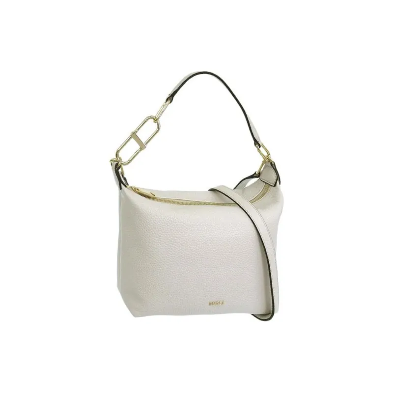 Furla Leather One Shoulder Handbag Women's White-1