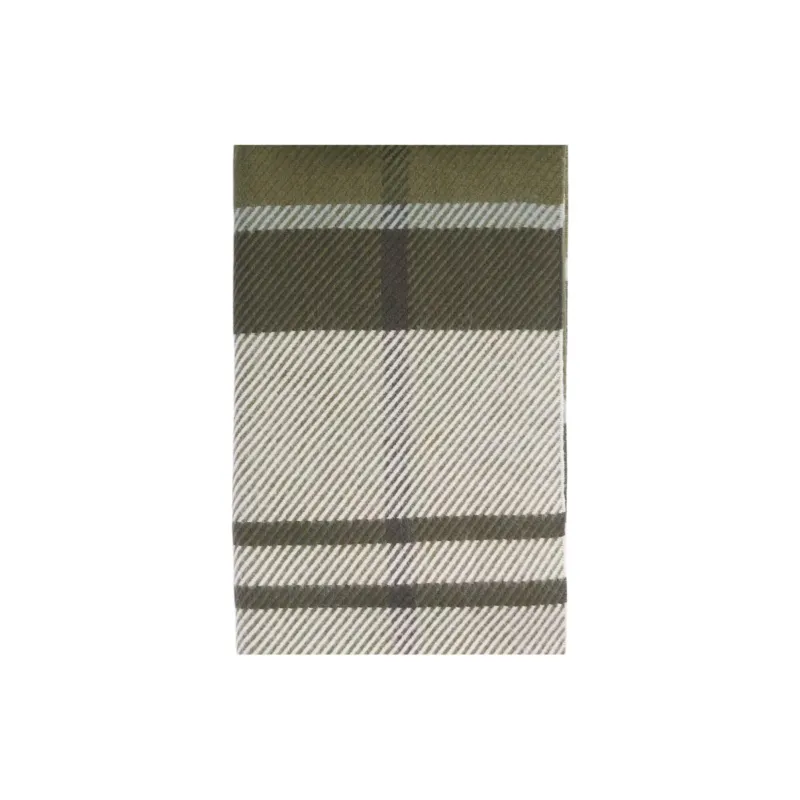 BARBOUR Acrylic Knit Scarves Women's Green-2