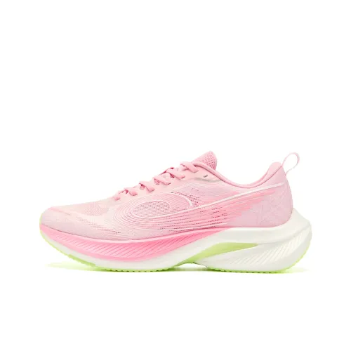 QIAODAN Anti Slip And Wear Resistant Coverage Low Top Casual Running Shoes Women's Cherry Blossom Pink Bright Pink