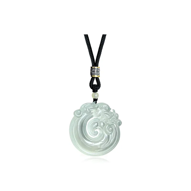 Tang Zhi Serpentine Jade Necklaces Unisex-0