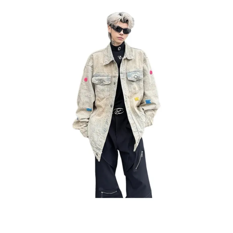MIIRACER Denim Jacket Unisex Yellow Mud-0