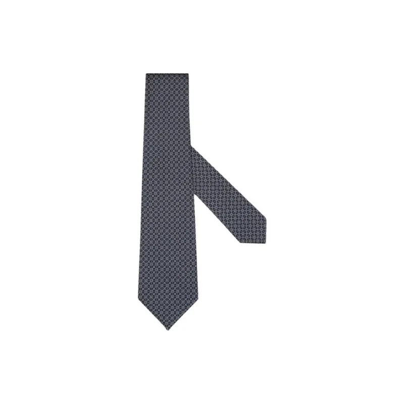 Ermenegildo Zegna Geometric Floral Pattern Jacquard Tie-0