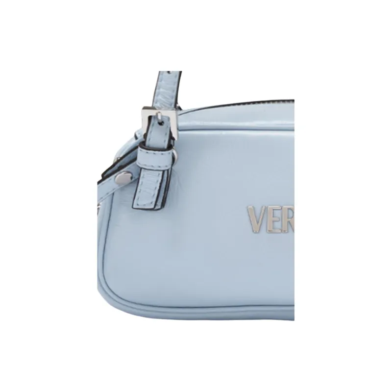 FANSIZHE Tag Sheepskin Bowling Bag, Shoulder Bag, Handbag Mini Women's Light Blue-3
