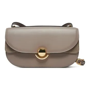 Furla Grain Leather Shoulder Bag Women's Brown