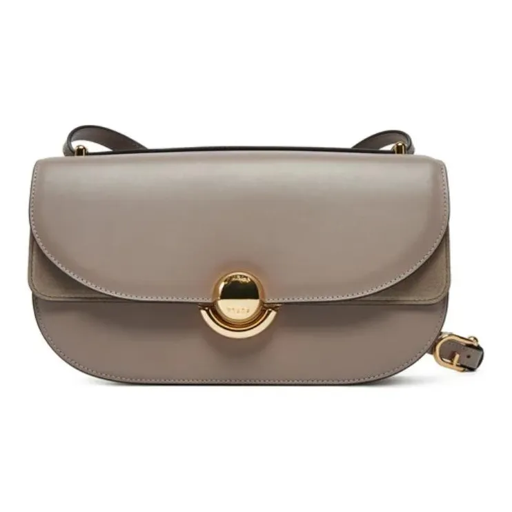 Furla Grain Leather Shoulder Bag Women's Brown-0