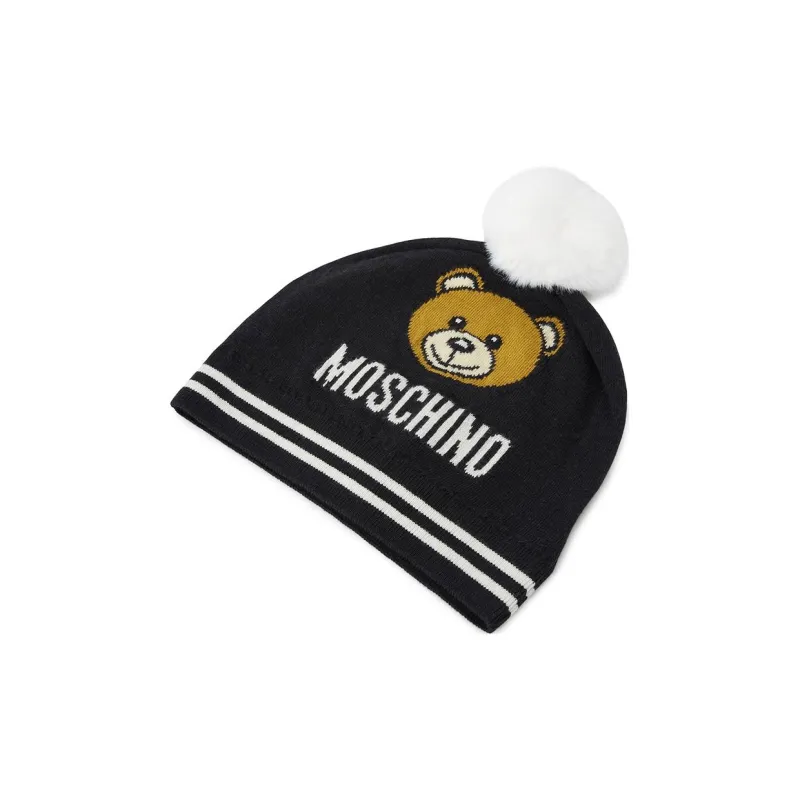 MOSCHINO Logo Intarsia Knitted Beanie-2