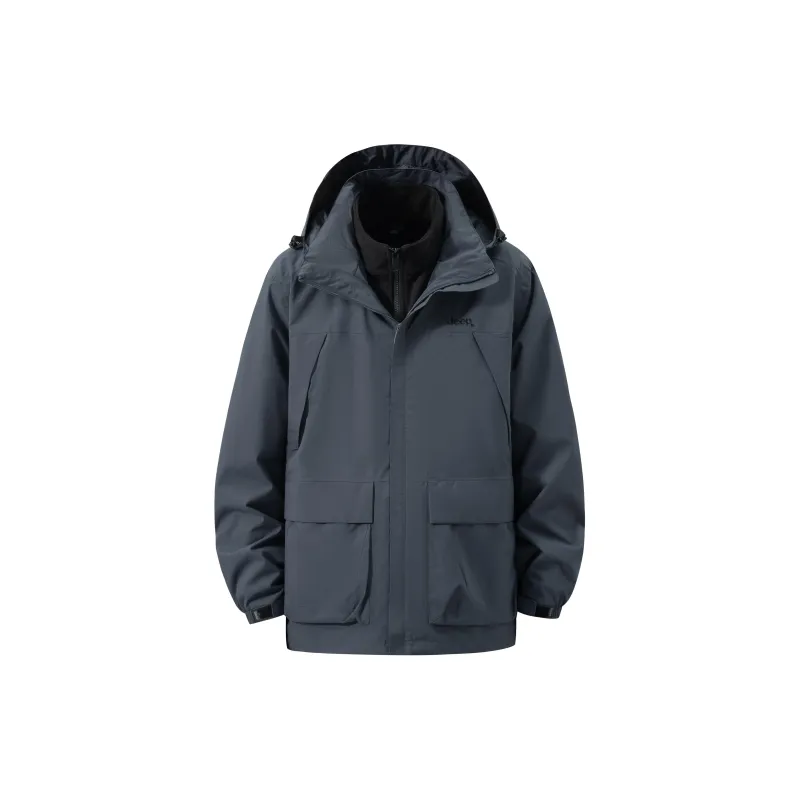 Jeep Waterproof And Windproof To Keep Warm Windbreaker Jacket Unisex-1
