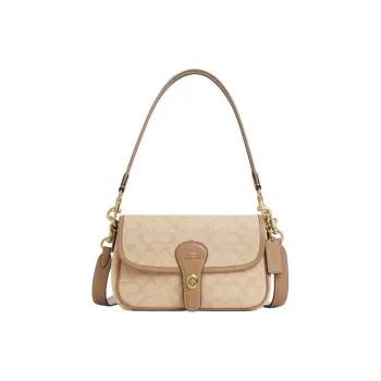 COACH Hadley Fabric Portable Crossbody Bag Shoulder Bag Women's Dark Natural