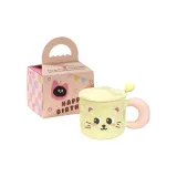 Contrasting Color Cup-Model A Cat Yellow Cup[Cup Lid Spoon+Handheld Box]