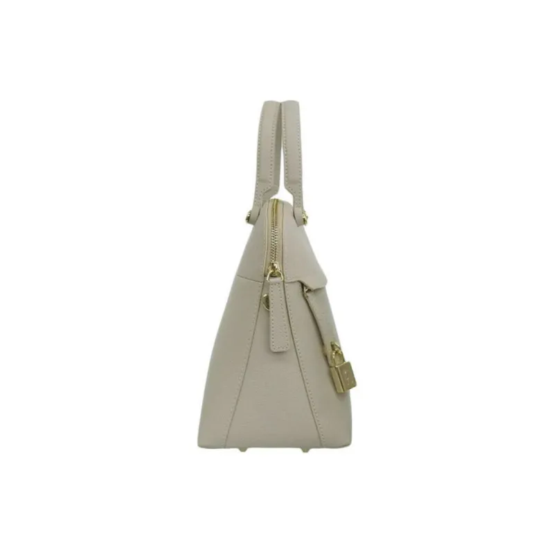 Furla Leather Shoulder Bag, Crossbody Bag, Handbag Women's Light Gray-2