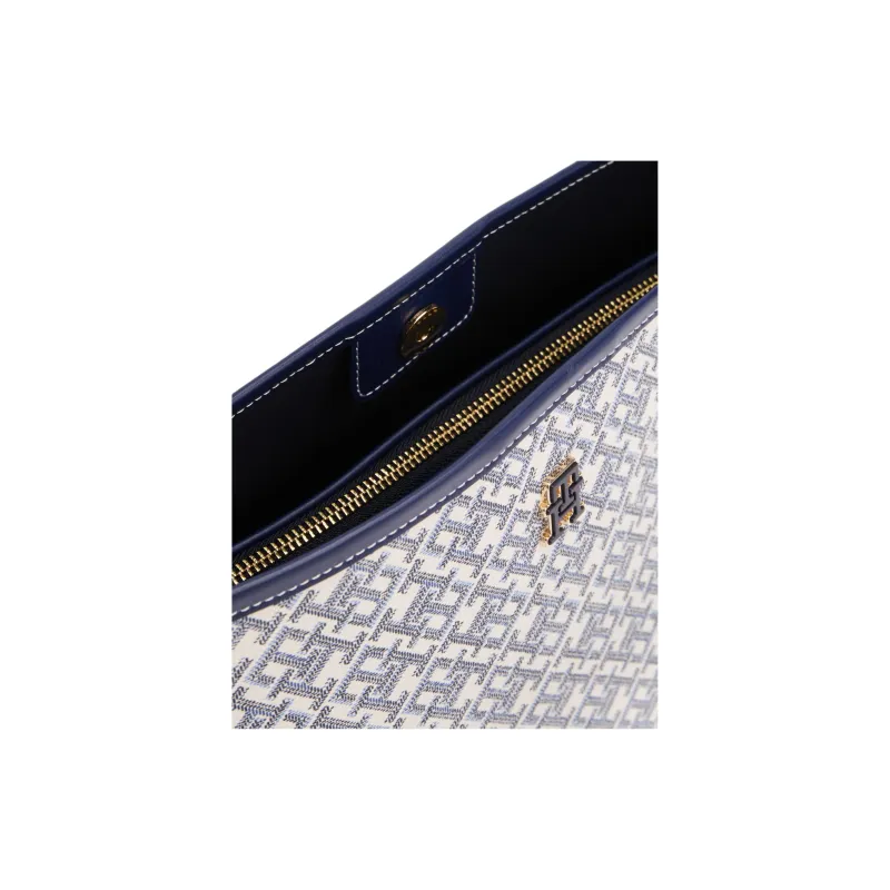 Tommy Hilfiger Polyurethane Tote Bag, Shopping Bag, Shoulder Bag Women's Blue-3