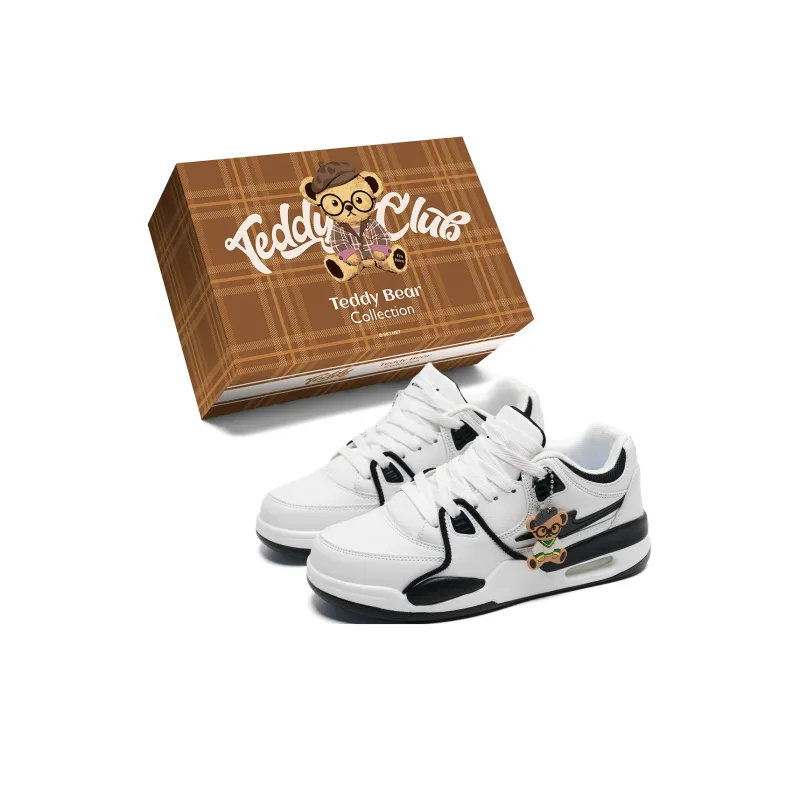 Teddy Bear Collection Coverage Slip Resistant, Abrasion Resistant, Breathable Low Top Skateboard Shoes Unisex-13