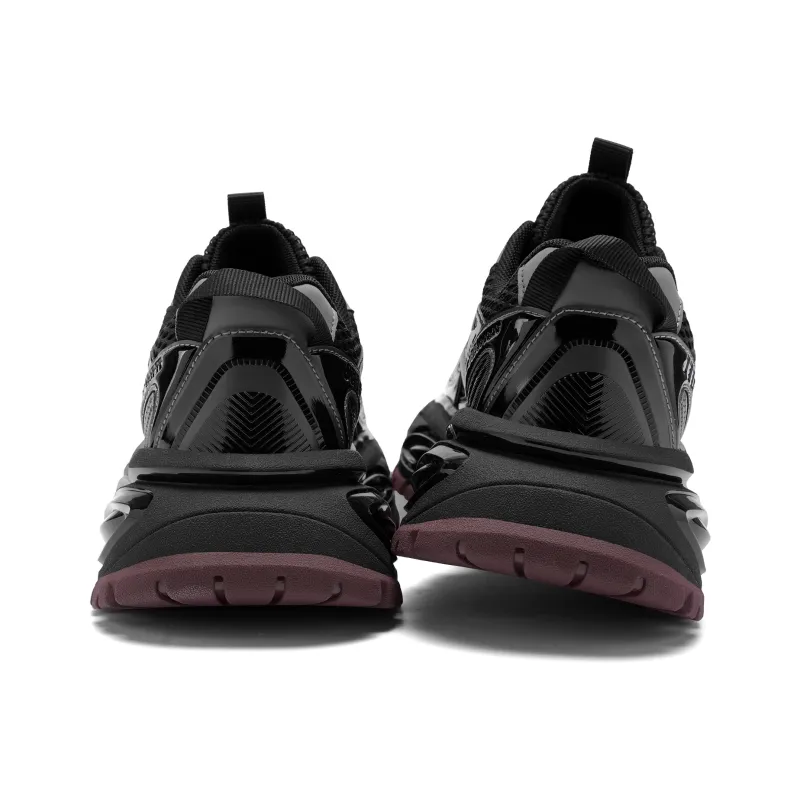 JEEP SPIRIT Black Myth Slip Resistant, Abrasion Resistant, Breathable Low Top Chunky Sneakers Men's Graphite Black-3