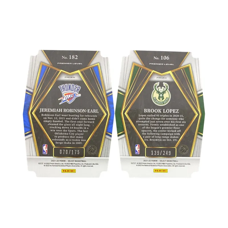 PANINI 2021-22 SELECT Earl 175 Lopez 249 Sports Cards 2 Pcs-1