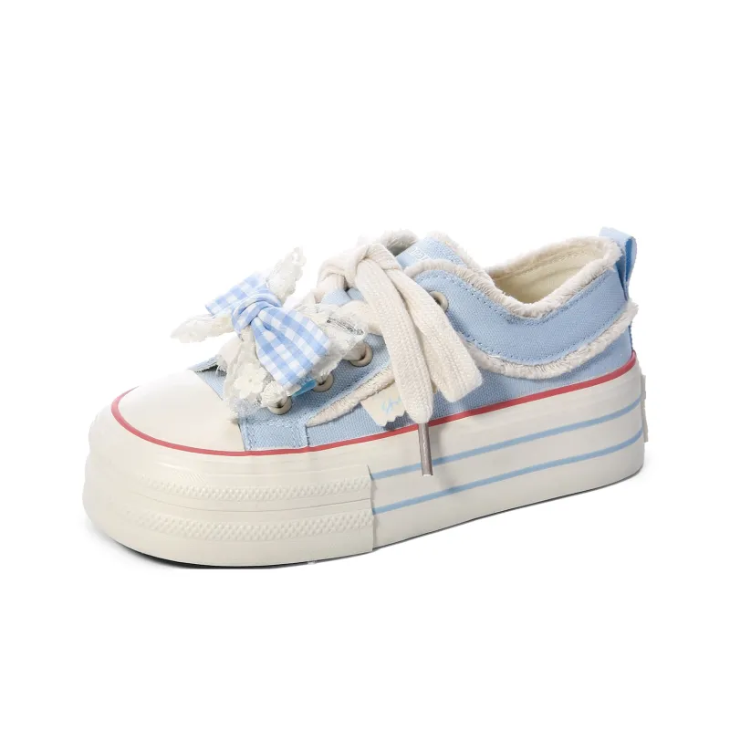 Lovely You Abrasion Resistant Lightweight Height Increasing Low Top Skateboard Shoes Women's-16