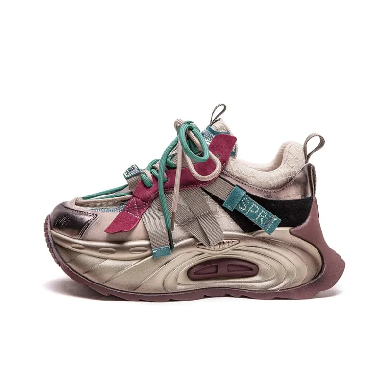 Chibang Breathable Height Increasing Low-Top Chunky Sneakers Women's-7