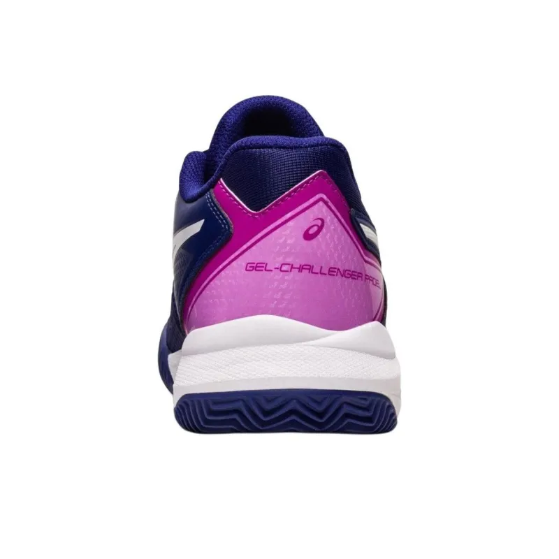 Asics Gel Challenger 13 Anti Slip Wear Resistant Low Top Tennis Shoes Women's Blue White-3