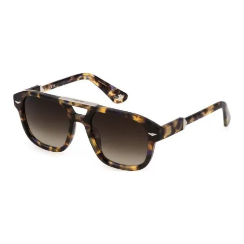 Police Acetate Rectangular Sunglasses Men's Tortoiseshell