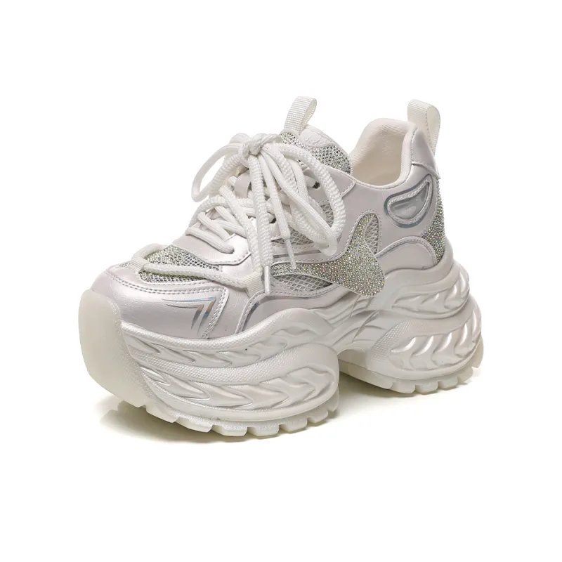 NRDROFFICIAL Cushioned Slip-Resistant Abrasion-Resistant Low-Top Chunky Sneakers Women's-0
