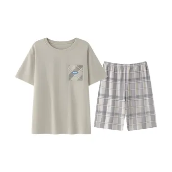 FENTENGCARE Pajama Set Men's Silver
