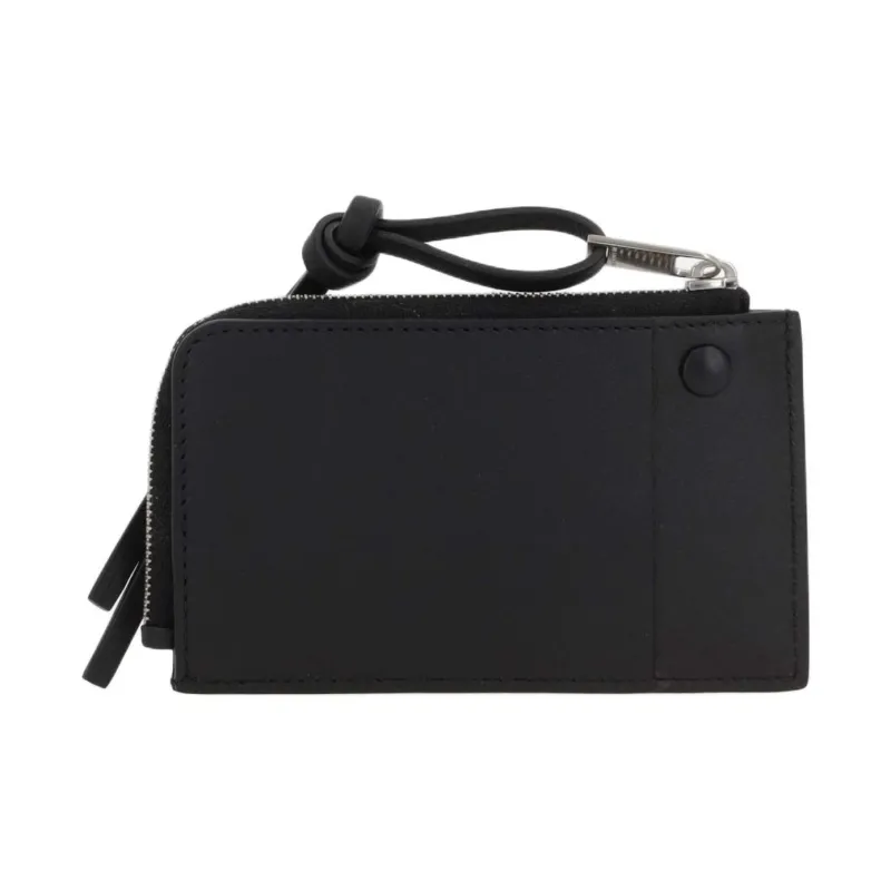 JIL SANDER Cow Leather Key Pouch Men's Black-2