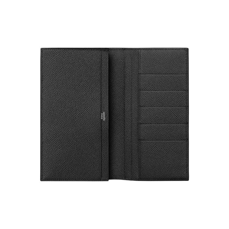 HERMES MC² Fleming Epsom Calfskin Wallet Men's 89 Noir Black-1