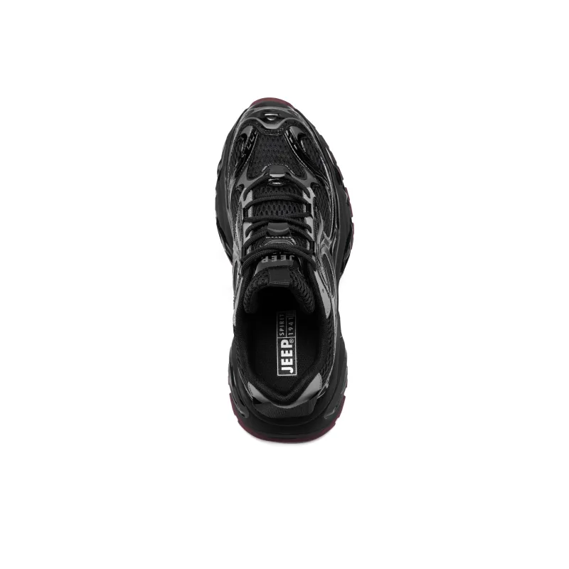 JEEP SPIRIT Black Myth Slip Resistant, Abrasion Resistant, Breathable Low Top Chunky Sneakers Men's Graphite Black-2