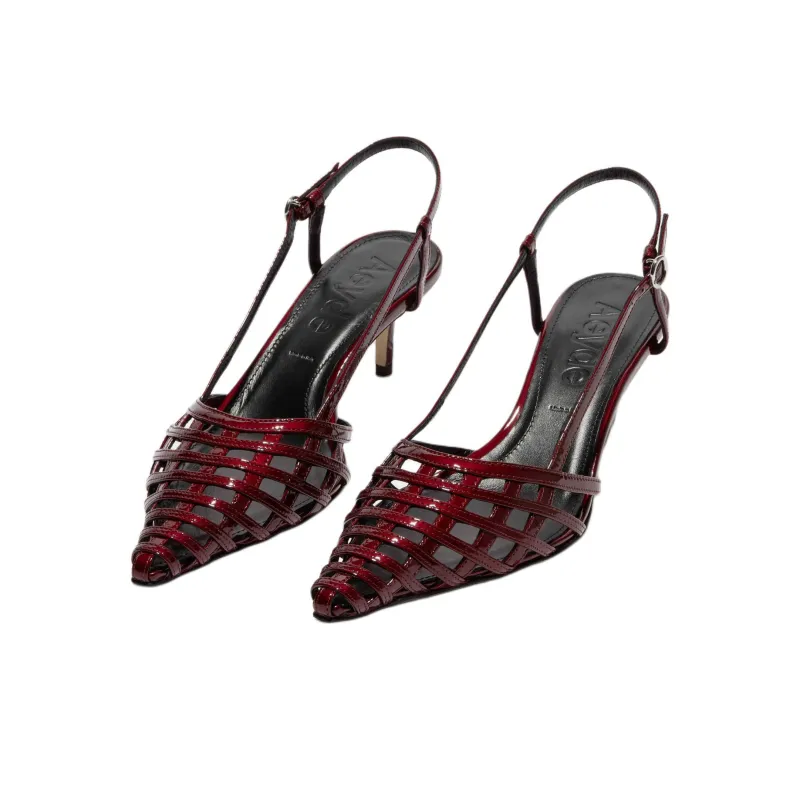 Aeyde Helit Slim Heel High Heels 5.5cm Women's Red-2
