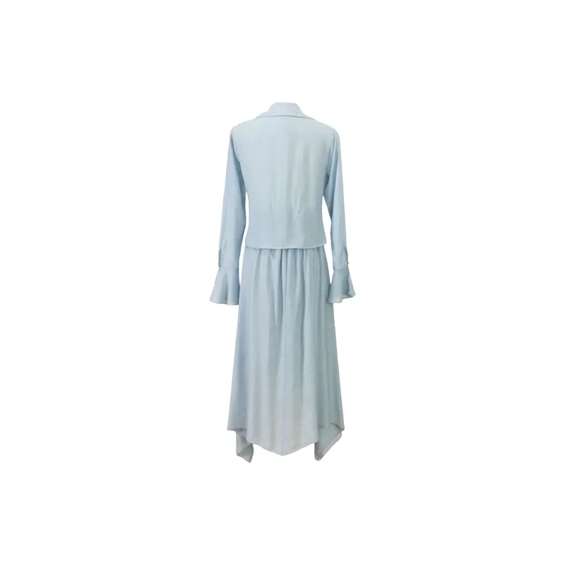 TUSHIFEI Skirt Set Women's Blue-0