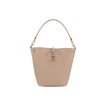 LONGCHAMP Cow Leather Handbag Mini Women's Dark Brown