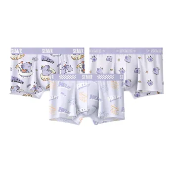 SEM/R Underpants Men's 3 Pack Watermelon Eating Pig