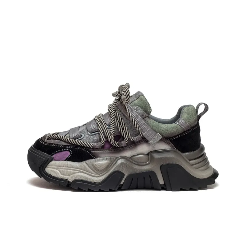 Chibang Height Increasing Low-Top Chunky Sneakers Women's-14