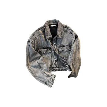 GY.VG Denim Jackets Unisex Gray