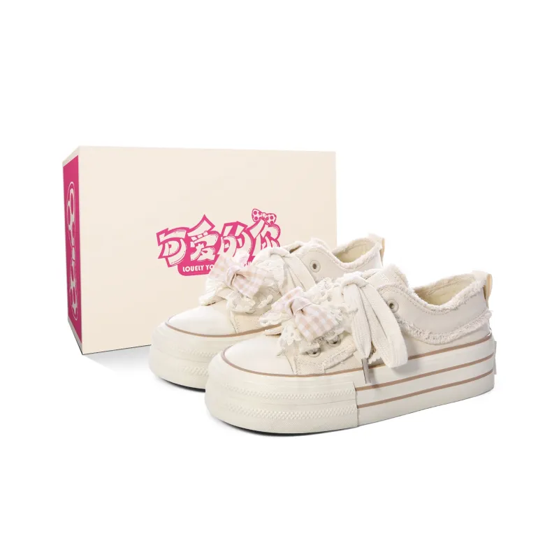 Lovely You Abrasion Resistant Lightweight Height Increasing Low Top Skateboard Shoes Women's-21