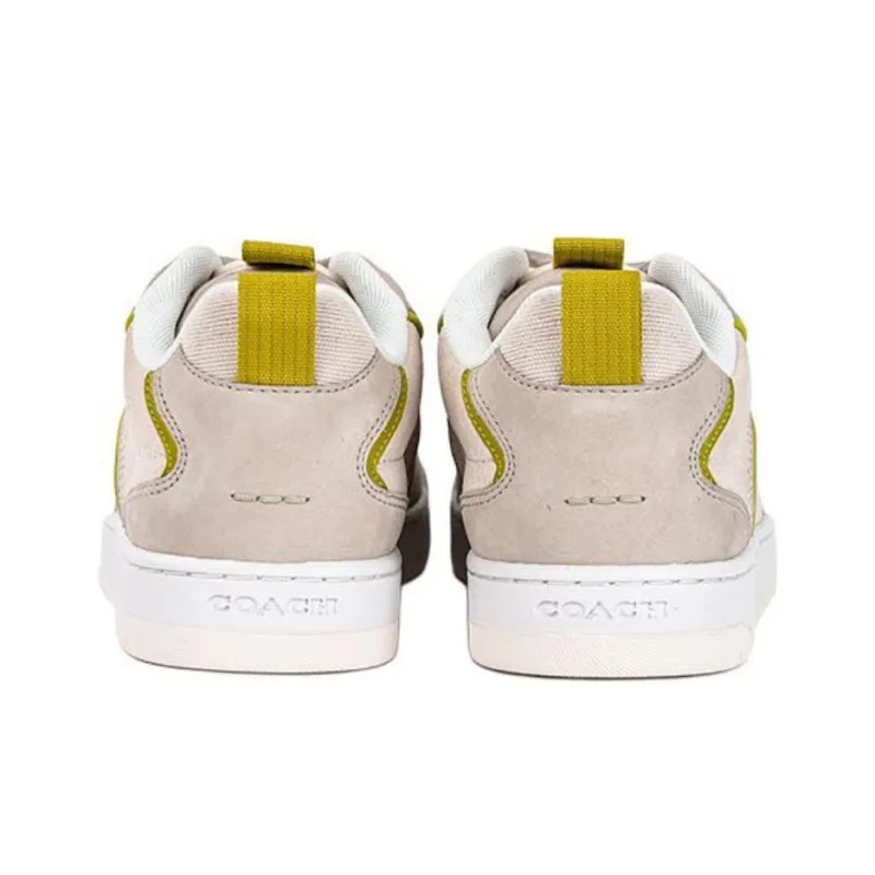 COACH Low Top Skateboard Shoes Women's Beige-4