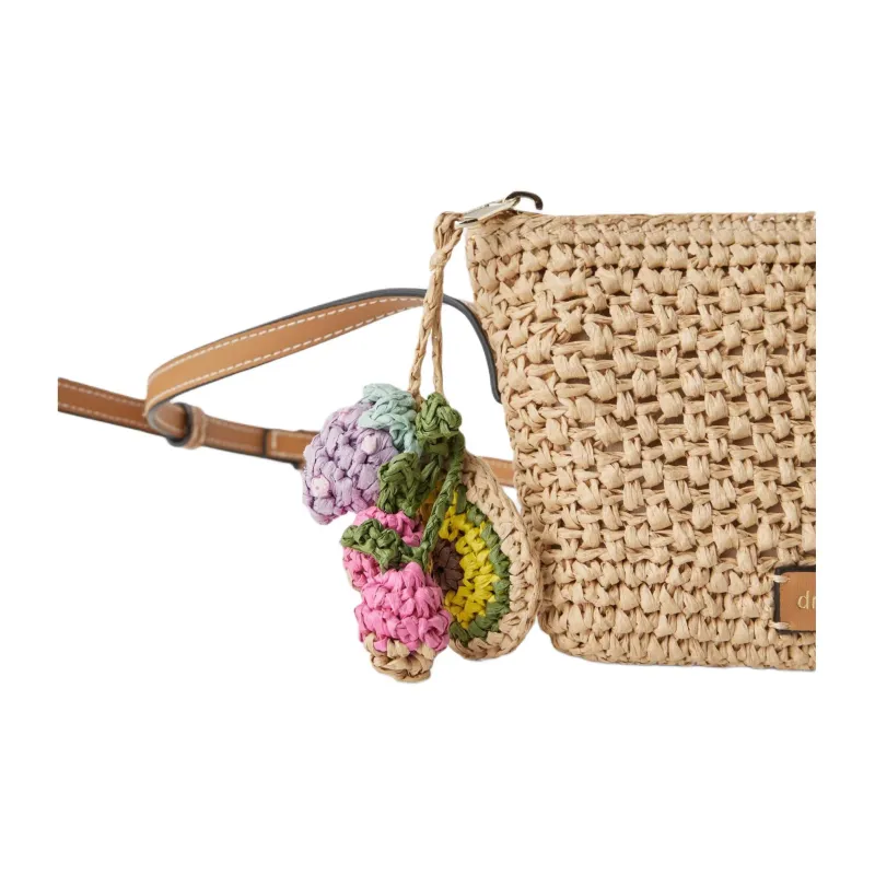 ZARA Raffia Grass Crossbody Bag Shoulder Bag Women's Light Beige Yellow-5