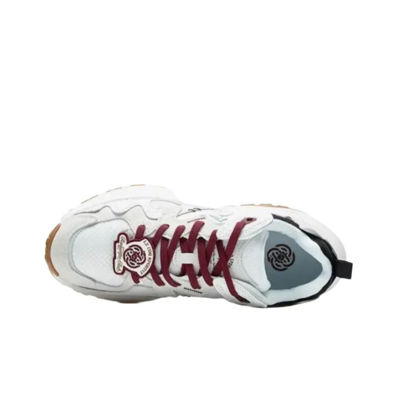 Le Coq Sportif Anti Slip Wear Resistant Low Top Casual Shoes Women's White Red-1