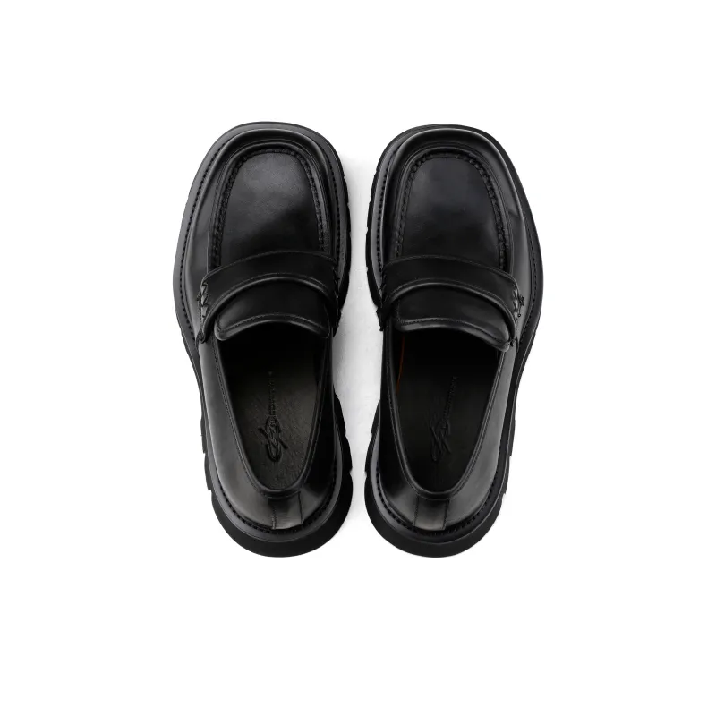 HANQIAORIJI Black Blood Series Loafers Unisex Black-5