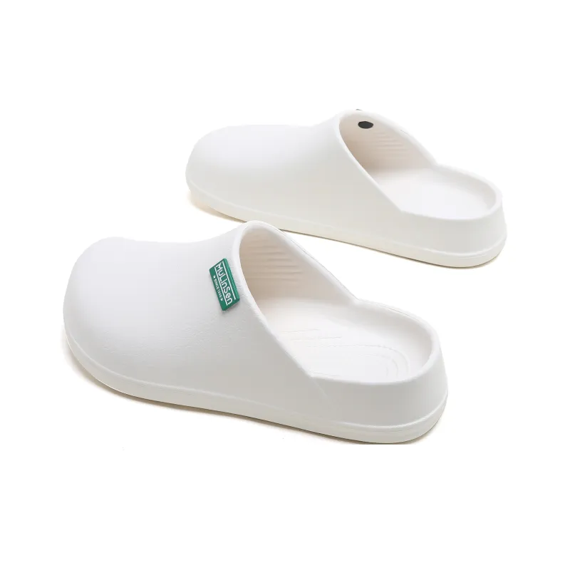 Mulinsen EVA Slip-Resistant Wrap-toe Slippers Unisex White-3