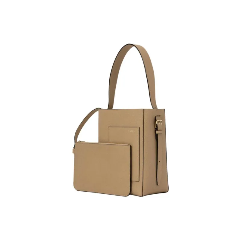 Valextra Calfskin Bucket Bag, Shoulder Bag Women's Khaki-1