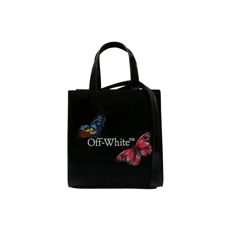 OFF WHITE Polyester Tote Bag, Shopping Bag, Shoulder Bag, Crossbody Bag, Handbag Kids' Black-0